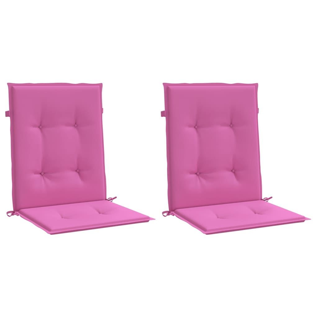 stolehynder m. lav ryg 2 stk. stof pink