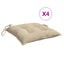 stolehynder 4 stk. 40x40x7 cm oxfordstof beige