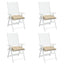 stolehynder 4 stk. 40x40x7 cm oxfordstof beige