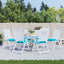 stolehynder 6 stk. 40x40x7 cm stof turkis