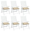 pallehynder 6 stk. 50x50x7 cm oxfordstof beige