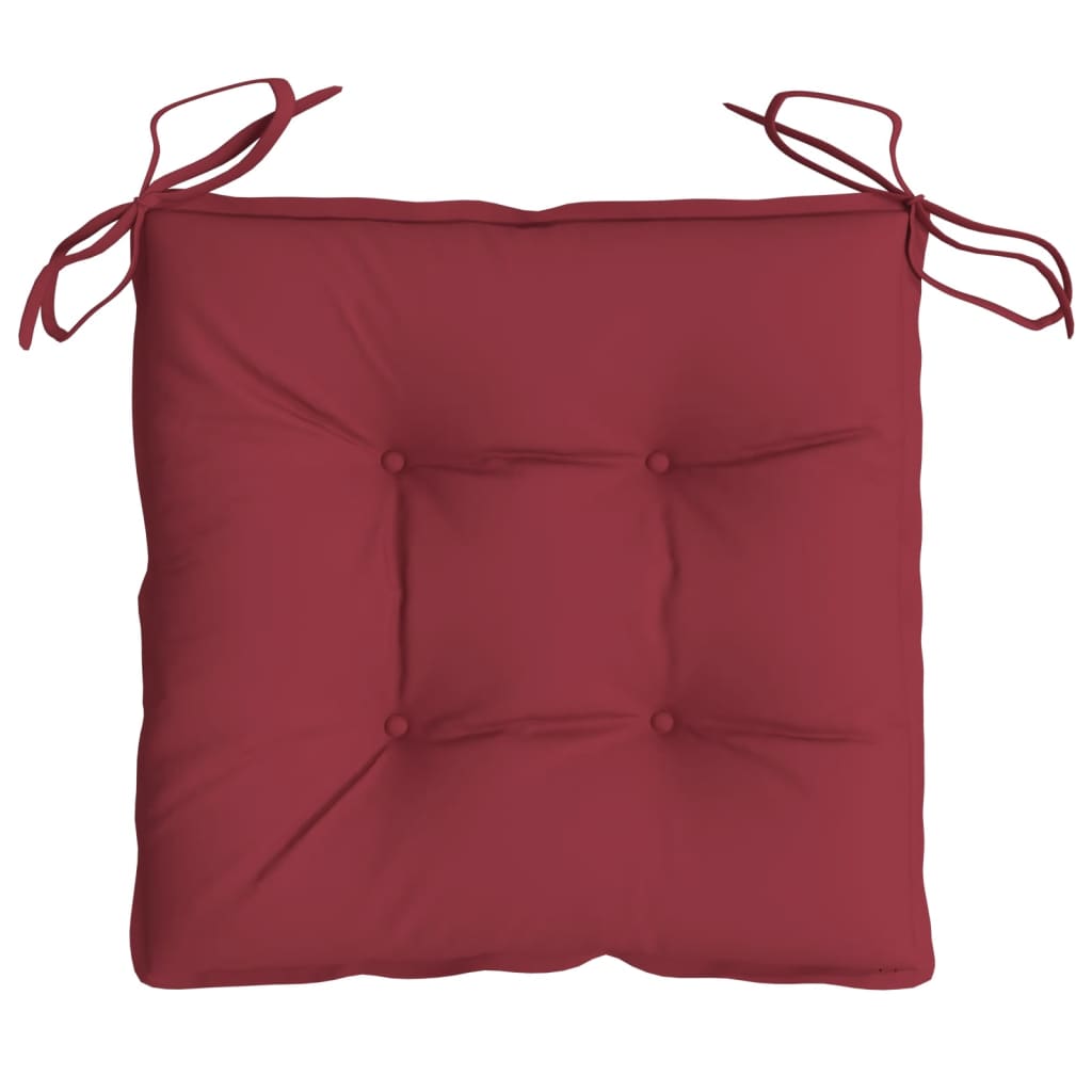 pallehynder 4 stk. 50x50x7 cm oxfordstof vinrød