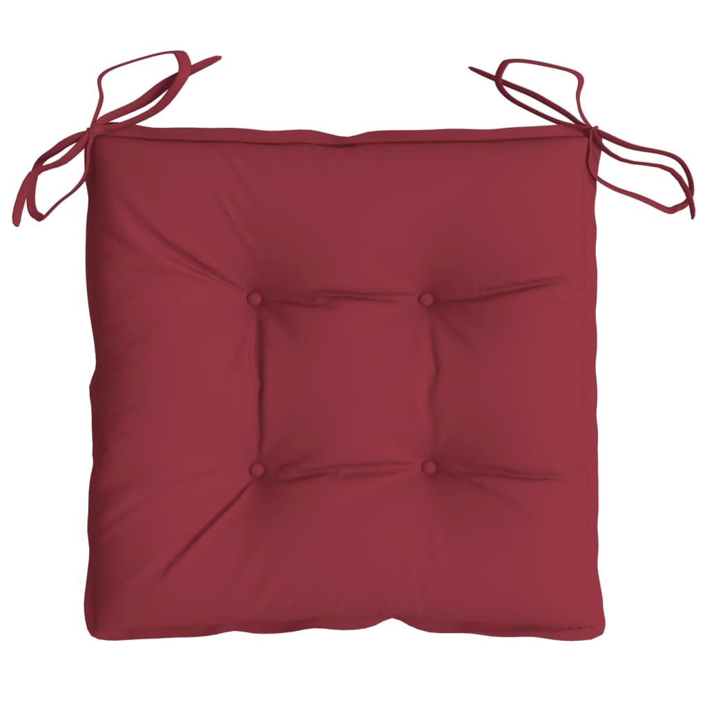 pallehynder 6 stk. 50x50x7 cm oxfordstof vinrød