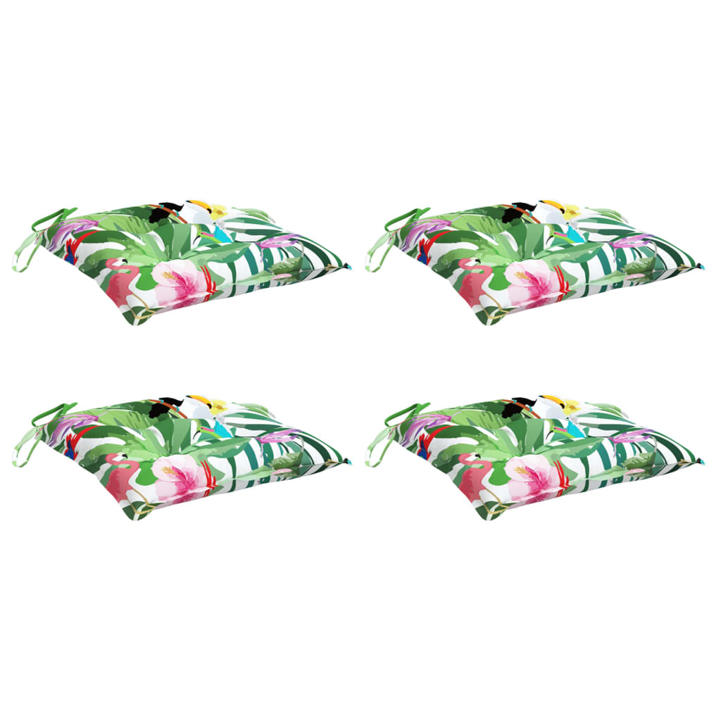 stolehynder 4 stk. 50x50x7 cm oxfordstof flerfarvet