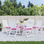 stolehynder 6 stk. 50x50x7 cm oxfordstof pink