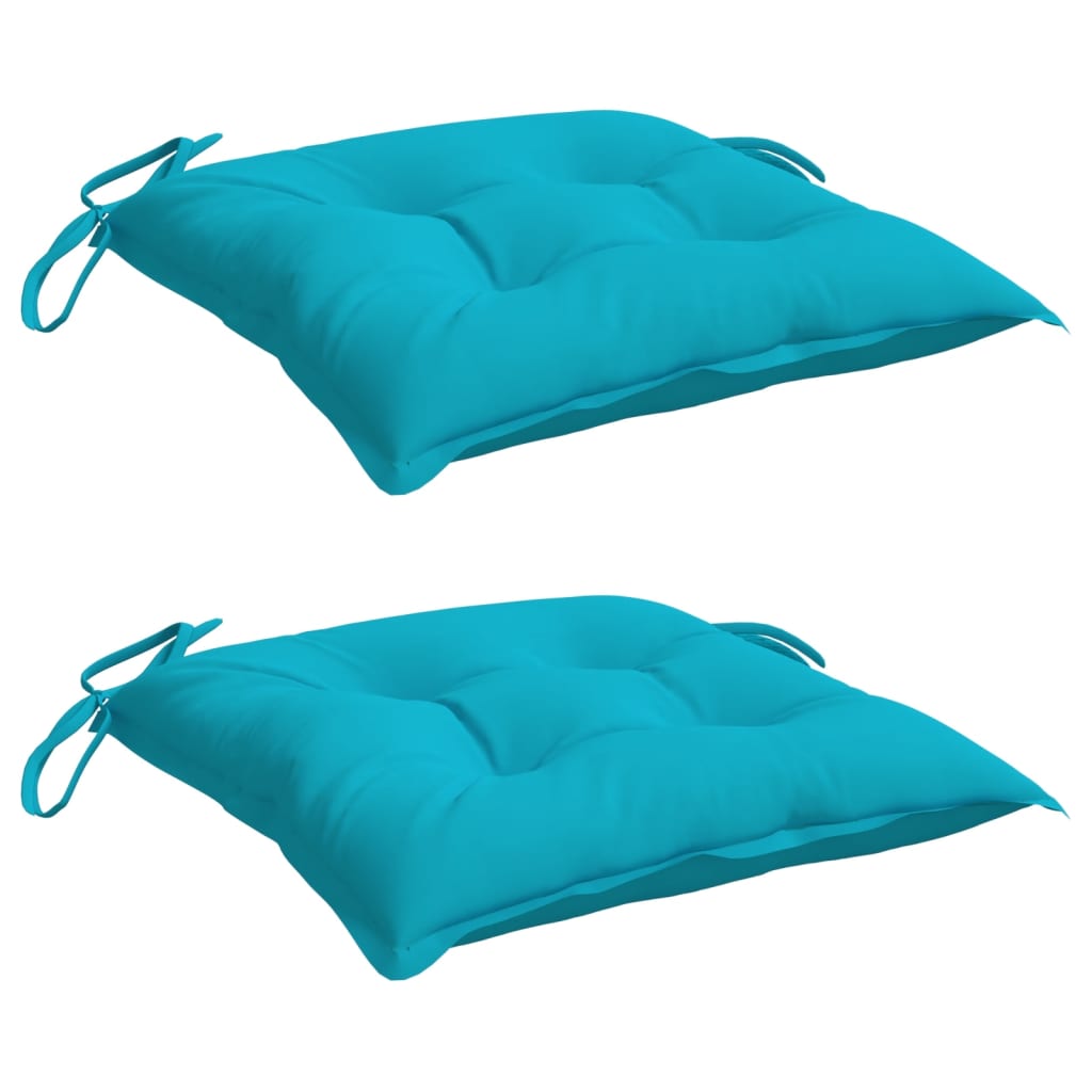 stolehynder 2 stk. 50x50x7 cm oxfordstof turkis
