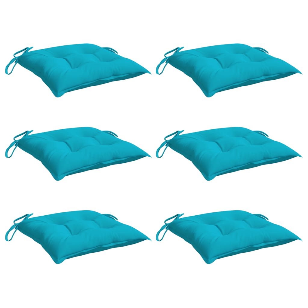 stolehynder 6 stk. 50x50x7 cm oxfordstof turkis