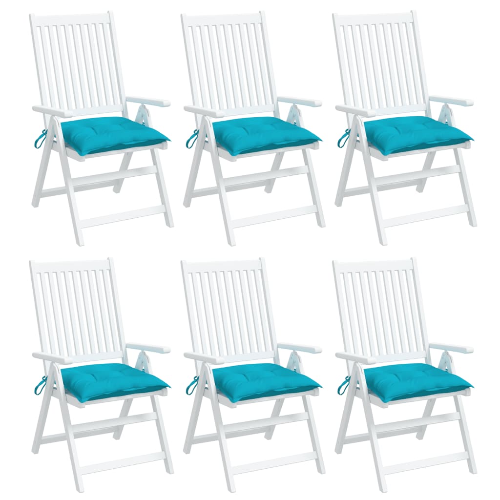 stolehynder 6 stk. 50x50x7 cm oxfordstof turkis