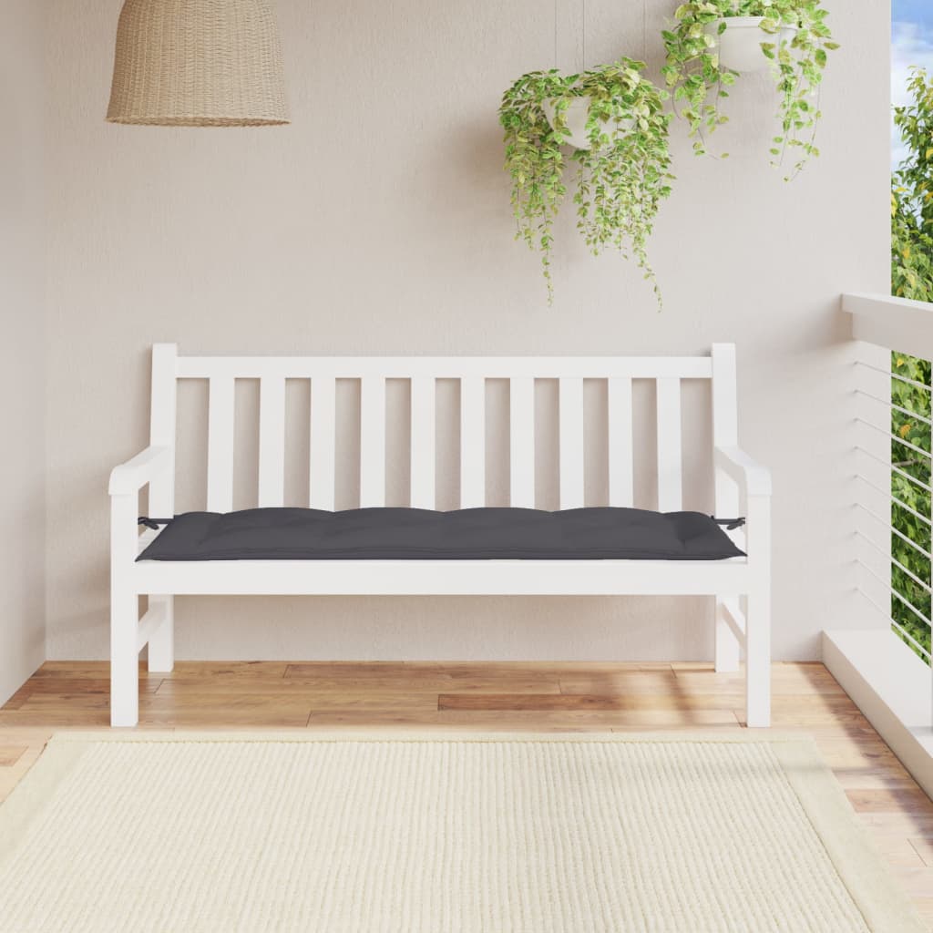 hynde til havebænk 150x50x7 cm oxfordstof antracitgrå