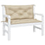 hynder til havebænk 2 stk. 100x50x7 cm oxfordstof beige