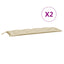 hynder til havebænk 2 stk. 150x50x7 cm oxfordstof beige