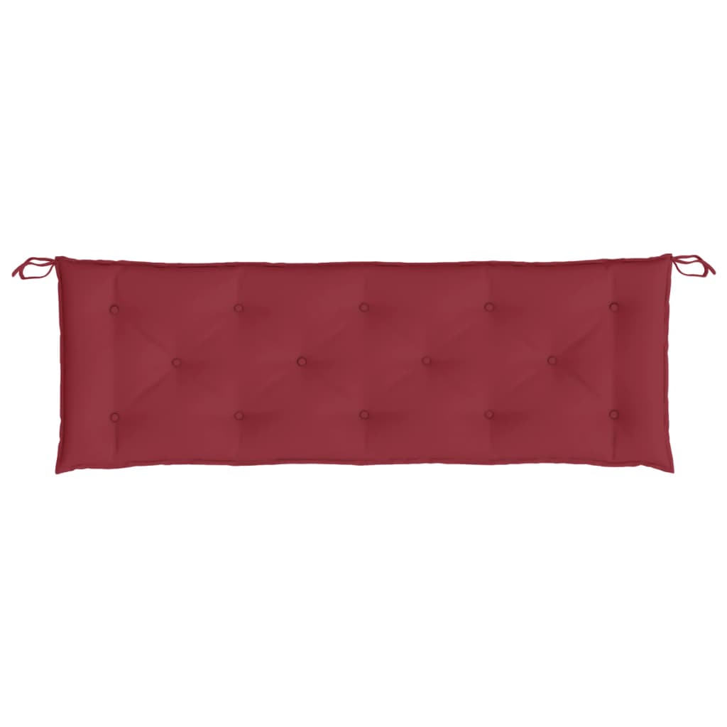 hynder til havebænk 2 stk. 150x50x7 cm oxfordstof vinrød