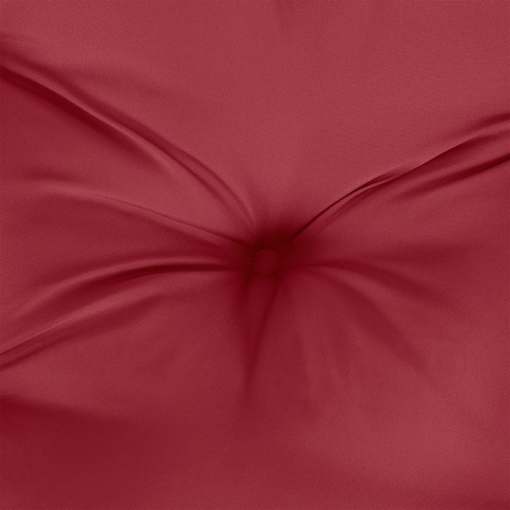 hynder til havebænk 2 stk. 180x50x7 cm oxfordstof vinrød
