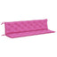hynder til havebænk 2 stk. 200x50x7 cm stof pink