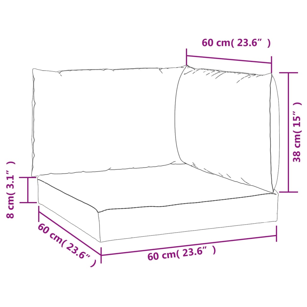pallehynder 3 stk. oxfordstof ternet sort
