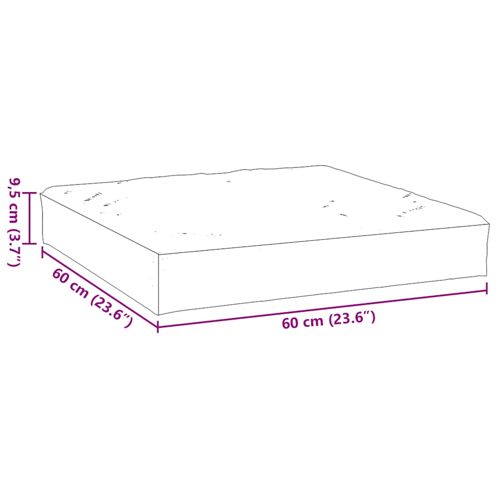 pallehynde 60x60x9,5 cm oxfordstof lysegrøn