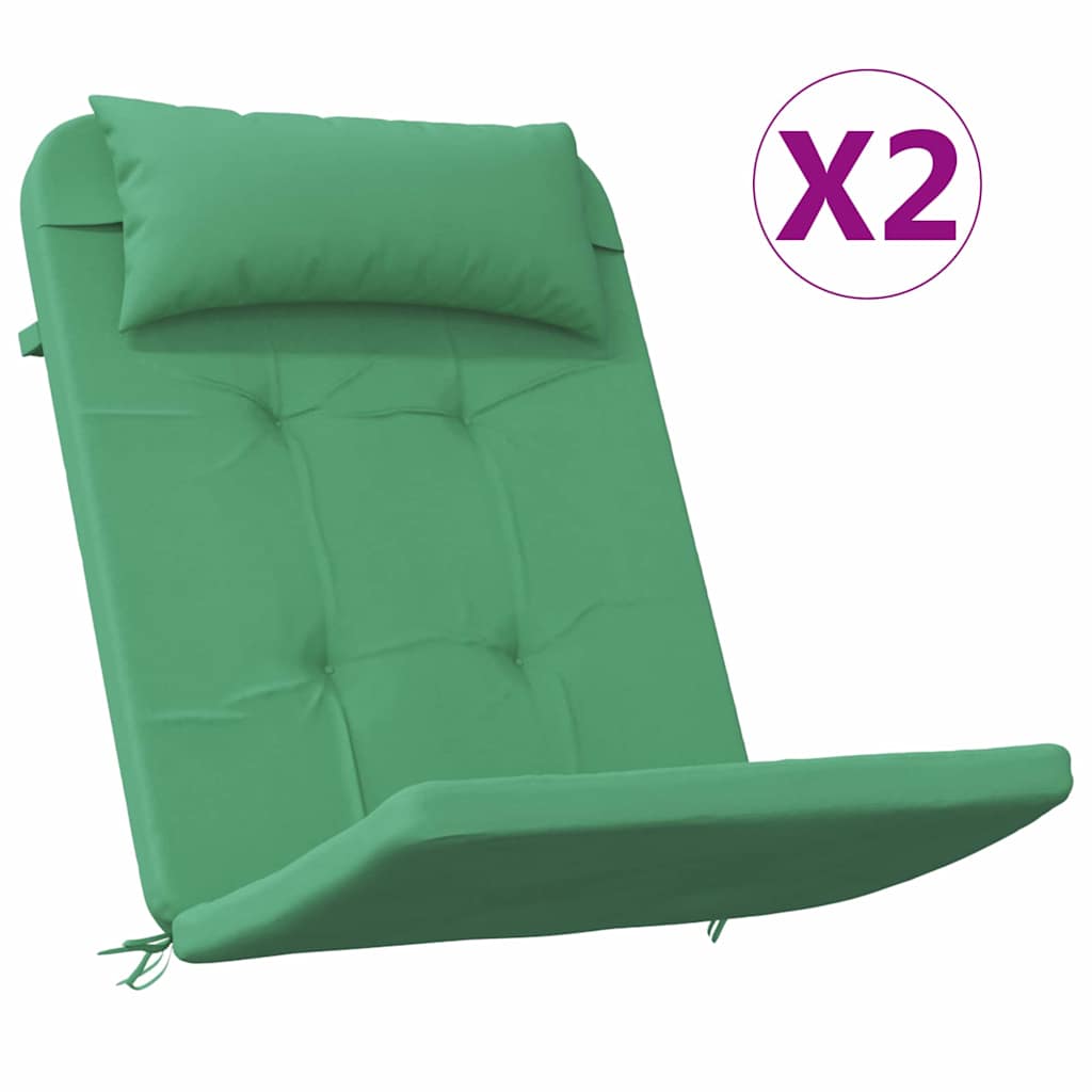 Stolehynder Ensfarvet 2 pcs Grøn 58 x 77 x 4,5 cm Oxford stof