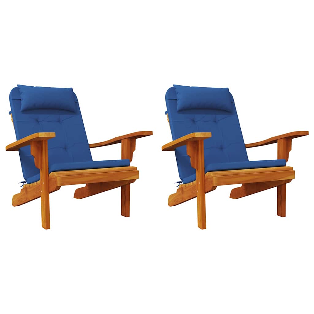 Stolehynder Ensfarvet 2 pcs Blå 58 x 77 x 4,5 cm Oxford stof