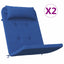 Stolehynder Ensfarvet 2 pcs Blå 58 x 77 x 4,5 cm Oxford stof