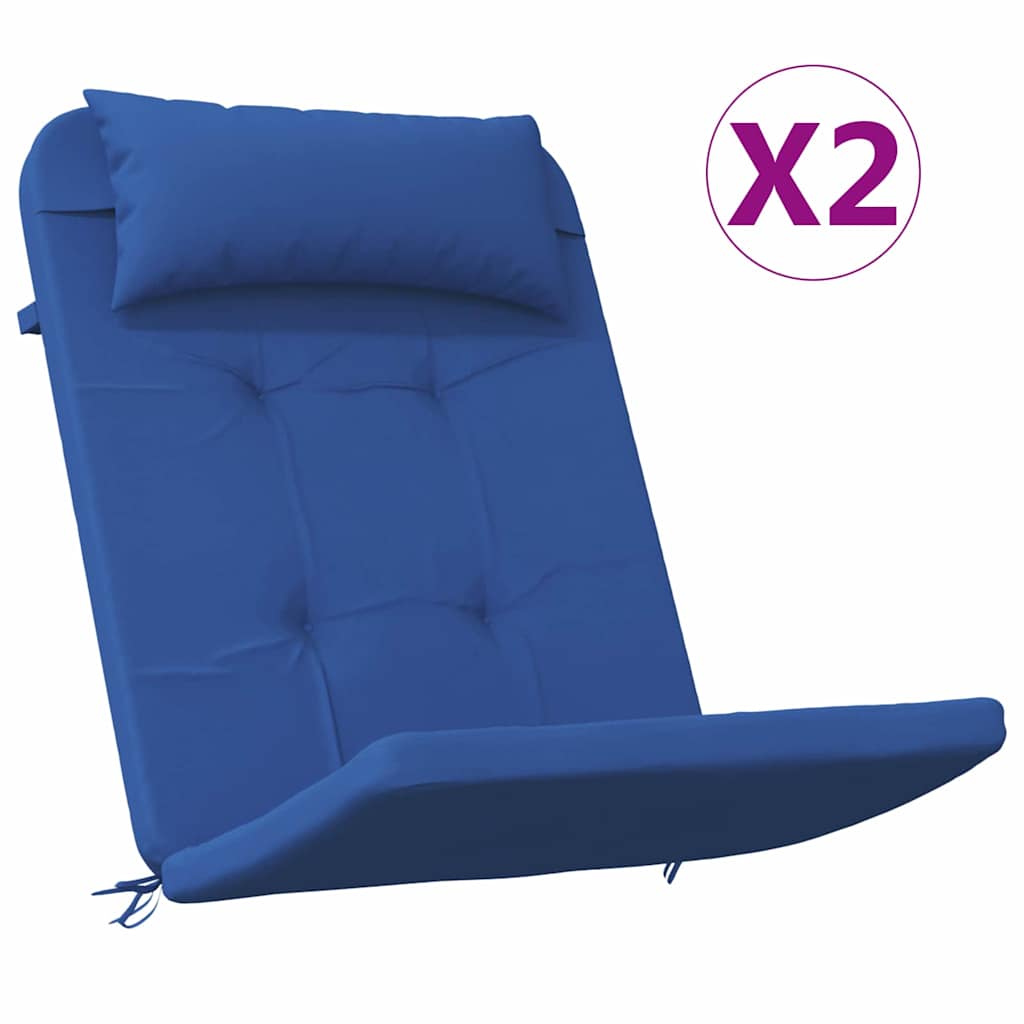 Stolehynder Ensfarvet 2 pcs Blå 58 x 77 x 4,5 cm Oxford stof