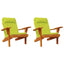 Stolehynder 2 pcs Lys grøn 58 x 77 x 4,5 cm Oxford stof
