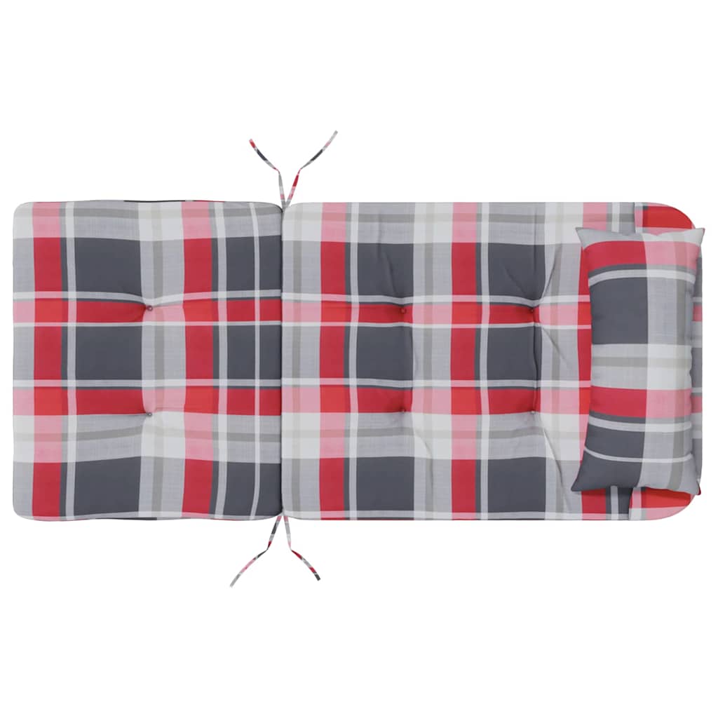 Stolehynder Ternet 2 pcs Rød Tjek 58 x 77 x 4,5 cm Oxford stof