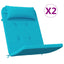 Stolehynder Ensfarvet 2 pcs Turkis 58 x 77 x 4,5 cm Oxford stof