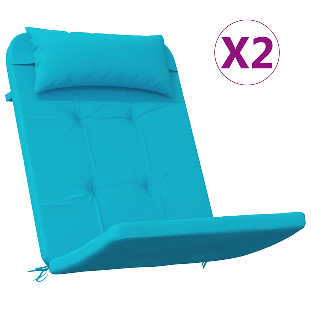 Stolehynder Ensfarvet 2 pcs Turkis 58 x 77 x 4,5 cm Oxford stof