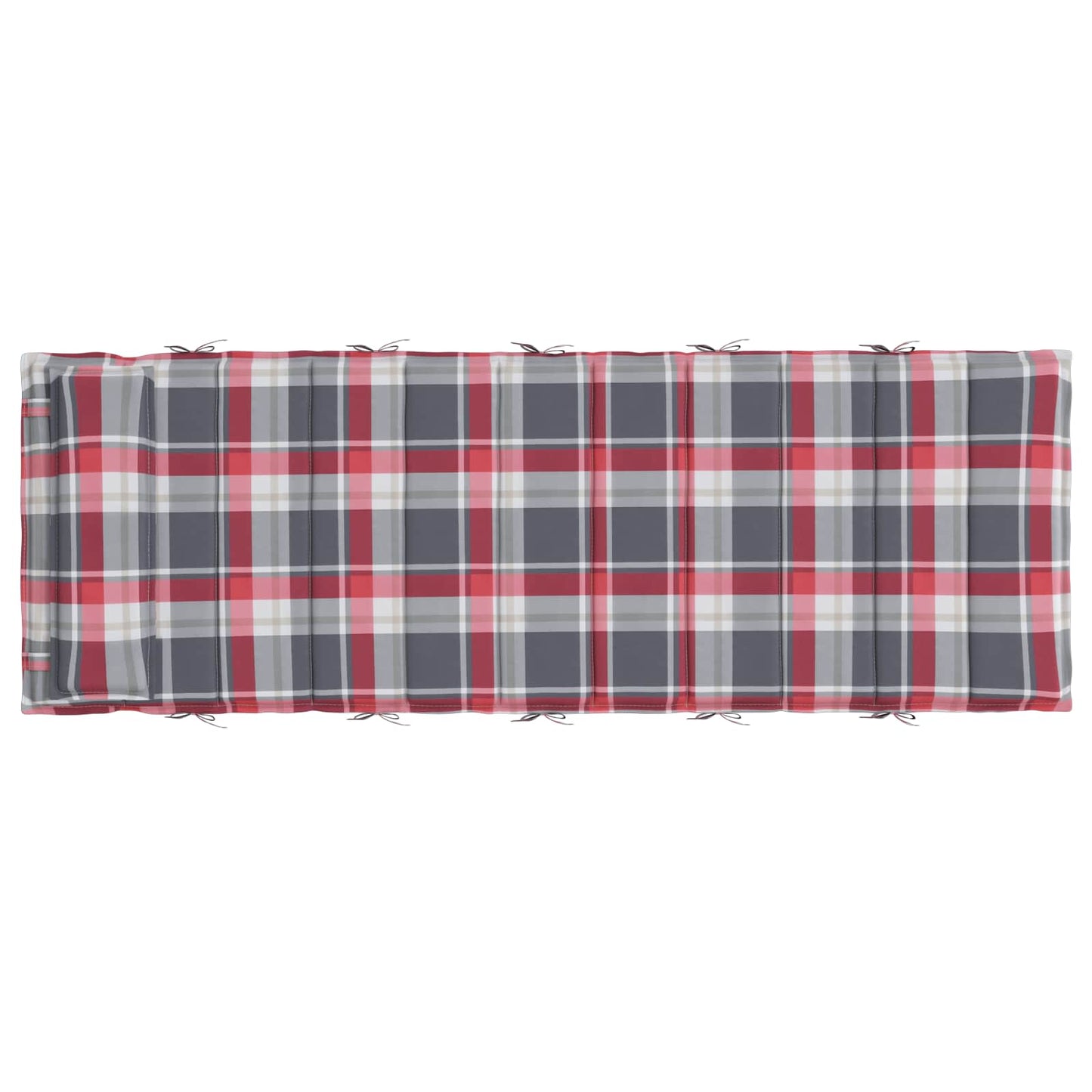 Solseng Pude Rød og grå 178 x 60 x 4 cm Oxford stof