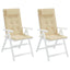 stolehynder m. høj ryg 2 stk. oxfordstof beige