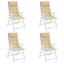 stolehynder m. høj ryg 4 stk. oxfordstof beige