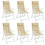stolehynder m. høj ryg 6 stk. oxfordstof beige