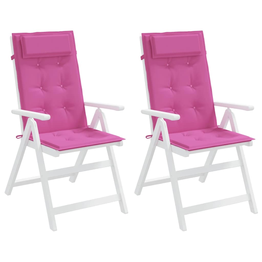 stolehynder m. høj ryg 2 stk. oxfordstof pink