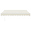 foldemarkise manuel betjening 3,5x2,5 m stof aluminium creme