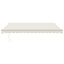 foldemarkise manuel betjening 4,5x3 m stof aluminium creme