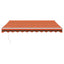 foldemarkise 3x2,5 m stof og aluminium orange og brun