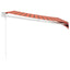 foldemarkise 3x2,5 m stof og aluminium orange og brun