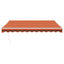 foldemarkise 3,5x2,5 m stof og aluminium orange og brun