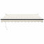 foldemarkise manuel betjening 3x2,5 m stof aluminium creme