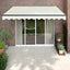 foldemarkise manuel betjening 3x2,5 m stof aluminium creme