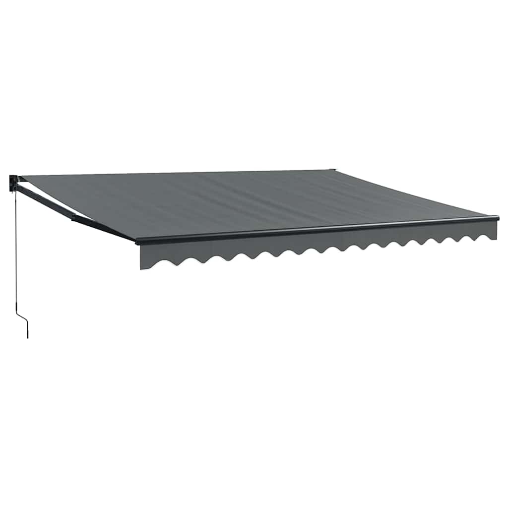 foldemarkise 4x3 m stof og aluminium antracitgrå