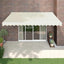 foldemarkise 4x3 m automatisk betjening cremefarvet