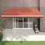 foldemarkise 4x3 m automatisk betjening orange og brun