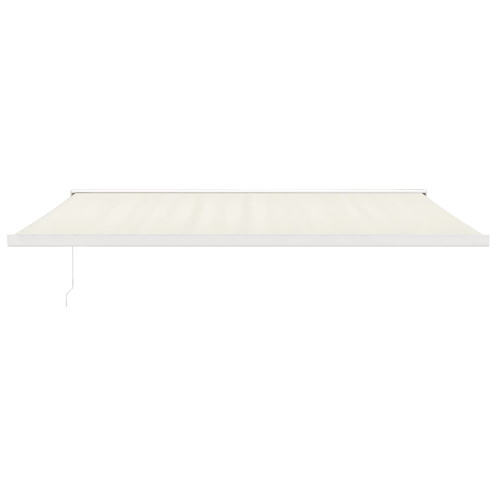 foldemarkise manuel betjening 5x3 m stof aluminium creme