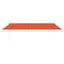 foldemarkise 4x3 m stof og aluminium orange og brun