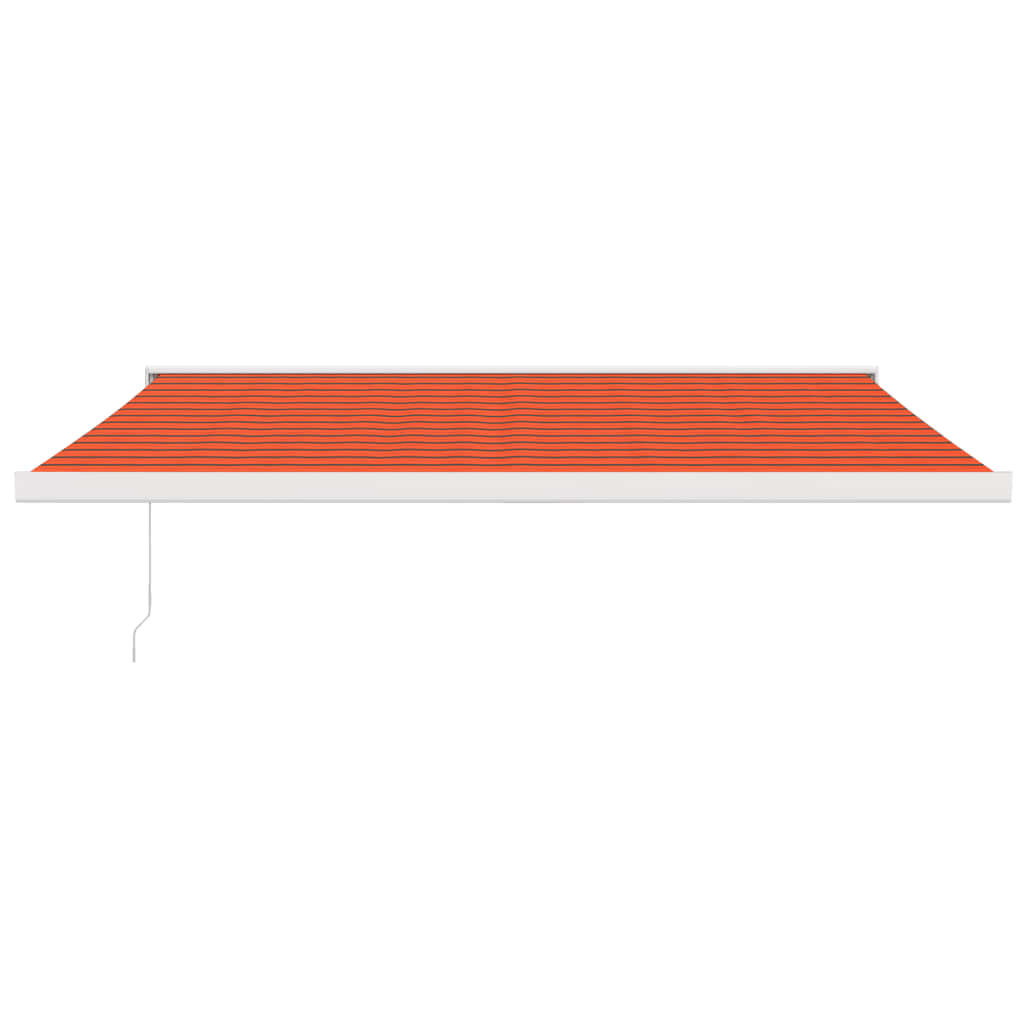 foldemarkise 4,5x3 m stof og aluminium orange og brun