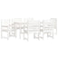 spisebordssæt til haven 7 dele massivt fyrretræ hvid