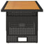havebord 100x50x43/63 cm massivt akacietræ og polyrattan