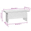havebord 100x50x43/63 cm massivt akacietræ og polyrattan grå
