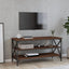 tv-bord 100x40x50 cm konstrueret træ brun egetræsfarve
